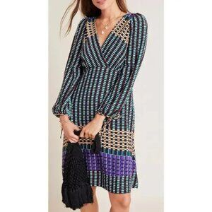 Maeve Gianni Tunic Dress US 4P Geometric Print Boho Anthropologie